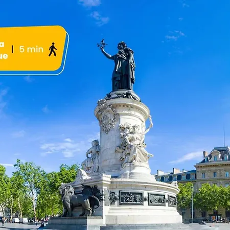 公寓 Mericourt Suite, Place De La Republique 巴黎